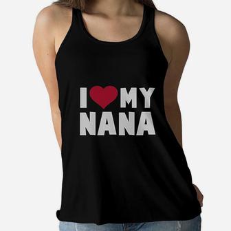 I Love Heart My Nana Childrens Kids Women Flowy Tank | Crazezy UK