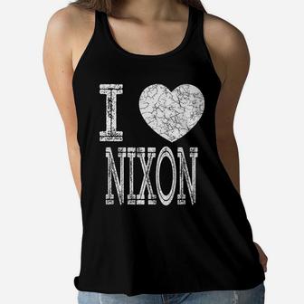 I Love Nixon Valentine Boyfriend Son Boy Heart Husband Name Women Flowy Tank | Crazezy AU