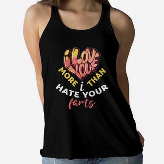 I Love You More Than I Hate You Part Valentine Gift Happy Valentines Day Women Flowy Tank - Seseable