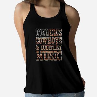 It Fresh Trucks Cowboys And Country Music Women Flowy Tank | Crazezy