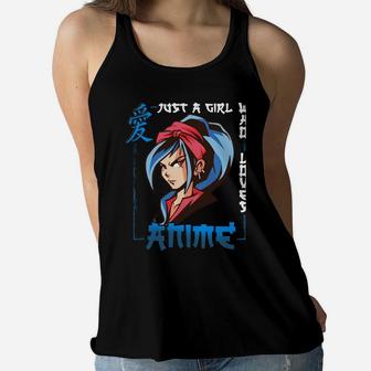 Just A Girl Who Loves Anime Women Flowy Tank | Crazezy