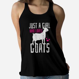 Just A Girl Who Loves Goats Valentine Day Women Flowy Tank - Monsterry UK