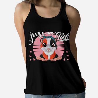 Just A Girl Who Loves Guinea Pigs Cute Pigs Lover Girls Kids Sweatshirt Women Flowy Tank | Crazezy