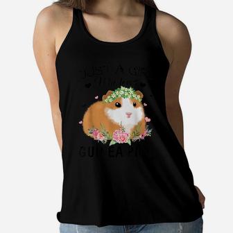 Just A Girl Who Loves Guinea Pigs Shirt Animal Lover Gift Women Flowy Tank | Crazezy