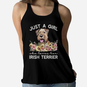 Just A Girl Who Loves Her Irish Terrier Women Flowy Tank - Monsterry CA