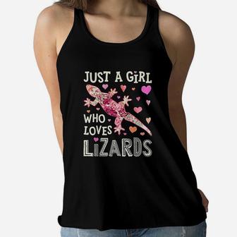 Just A Girl Who Loves Lizards Women Flowy Tank | Crazezy