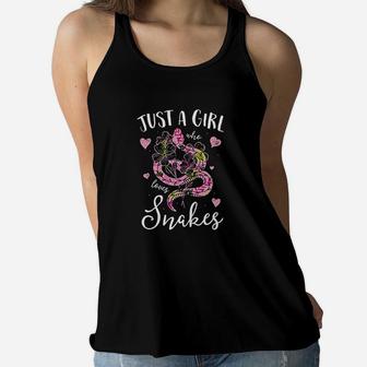 Just A Girl Who Loves Snakes Women Flowy Tank | Crazezy UK