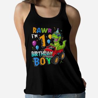Kids 1 Year Old Shirt 1St Birthday Boy T Rex Dinosaur Women Flowy Tank | Crazezy AU