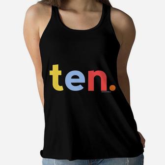 Kids 10Th Birthday Shirt For Boys 10 Ten | Age 10 Gift Ideas Women Flowy Tank | Crazezy