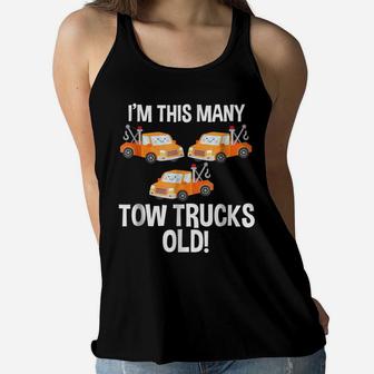 Kids 3Rd Birthday Cute Tow Truck Counting 123 Tee Toddlers Women Flowy Tank | Crazezy