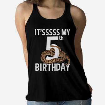 Kids 5 Year Old Snake Birthday Party Boa Python Reptile 5Th Gift Women Flowy Tank | Crazezy AU