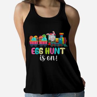 Kids Boys Easter Day Egg Hunt Is On Bunny Ear Train Apparel Women Flowy Tank | Crazezy DE