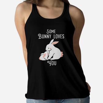 Kids Easter Some Bunny Loves You Bunny Rabbi Women Flowy Tank - Thegiftio UK