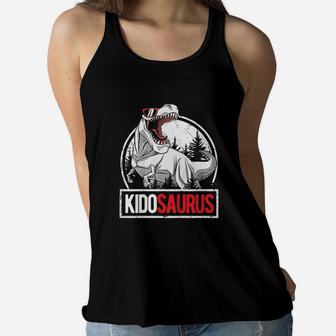 Kids Kidosaurus Boys Girls Toddler Trex Birthday Party Women Flowy Tank | Crazezy CA