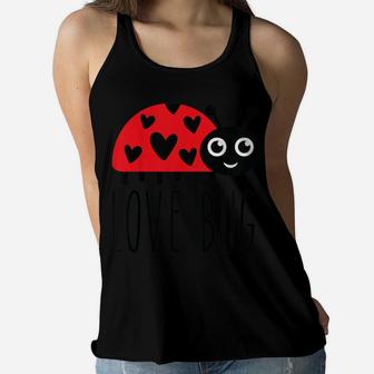 Kids Kids Love Bug Valentine's Day, Cute Ladybug With Hearts Gift Women Flowy Tank | Crazezy DE