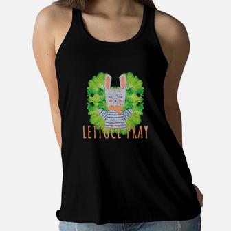 Kids Lettuce Pray Bunny Rabbit For Girls Kids Women Flowy Tank - Thegiftio UK