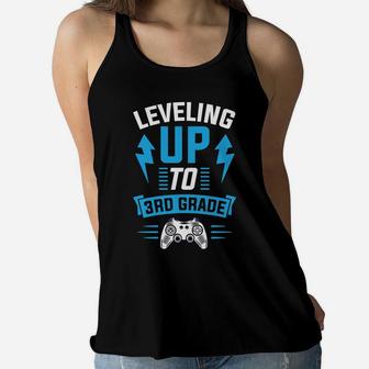 Kids Leveling Up To 3Rd Grade Third Cool Gamer Christmas Gift Women Flowy Tank | Crazezy AU