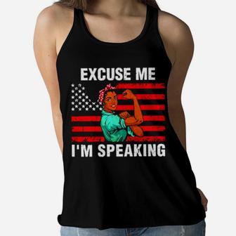 Kurik Excuse Me I'm Speaking Shirt For Black Women Or Men American Flag Political Quote African Girl Women Flowy Tank - Monsterry CA