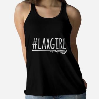 Laxgirl Youth Girls Lacrosse Women Flowy Tank | Crazezy