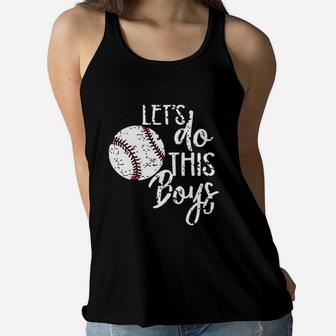 Lets Do This Boy Baseball Women Flowy Tank | Crazezy UK