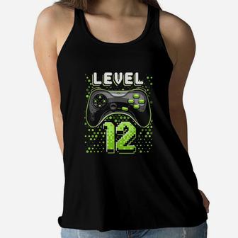 Level 12 Video Game Controller Birthday Gamer Gift Boys Women Flowy Tank | Crazezy UK