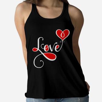 Love Heart's Cute Valentine Girlfriend Ladies Fun Women Flowy Tank - Monsterry UK