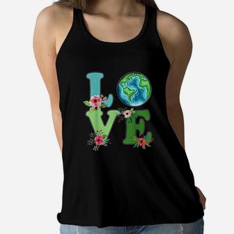Love World Earth Day Environmental 2022 Women Flowy Tank - Seseable