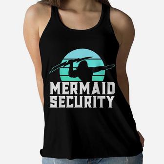 Mermaid Security Shirt Mens Boys Swim Team Gift Swimmer Women Flowy Tank | Crazezy AU