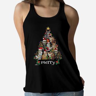 Merry Catmas Xmas Gift Men Women Kids Funny Cat Christmas Sweatshirt Women Flowy Tank | Crazezy DE