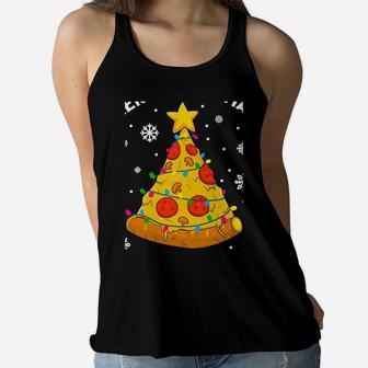 Merry Crustmas Pizza Christmas Tree Xmas Gifts Kids Men Sweatshirt Women Flowy Tank | Crazezy