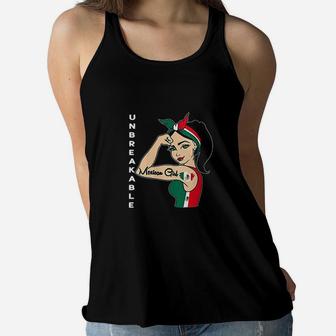 Mexican Girl Unbreakable Women Flowy Tank | Crazezy