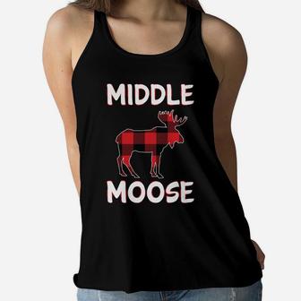 Middle Child Shirt Boys Girls Gift Moose Siblings Christmas Sweatshirt Women Flowy Tank | Crazezy DE