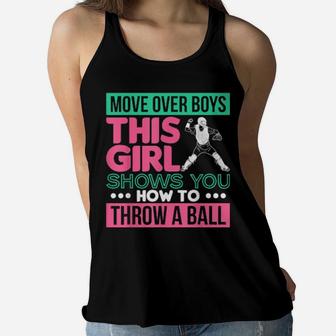 Move Over Boys This Girl Shows You How To Throw A Ball Women Flowy Tank - Monsterry UK