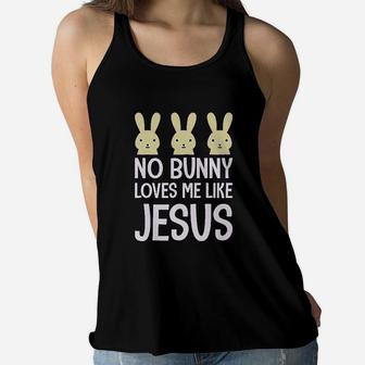 No Bunny Loves Me Like Jesus Kids Women Flowy Tank | Crazezy UK
