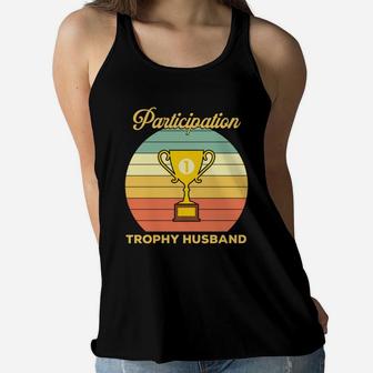 Participation Trophy Husband Gift For Valentine Happy Valentines Day Women Flowy Tank - Seseable