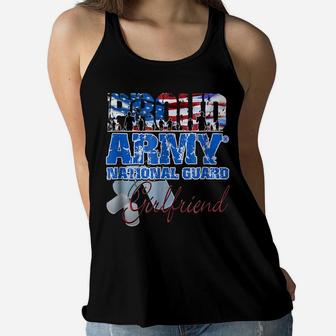 Proud Army National Guard Girlfriend Usa Flag Shirt Women Women Flowy Tank | Crazezy UK