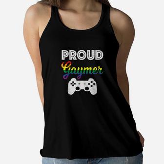 Proud Gaymer Video Gamer Gay Pride Lgbt For Gaming Boys Women Flowy Tank - Monsterry