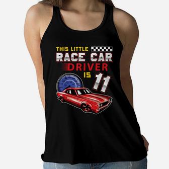 Race Car 11Th Birthday Toddler Boy Racing 11 Years Old Women Flowy Tank | Crazezy CA