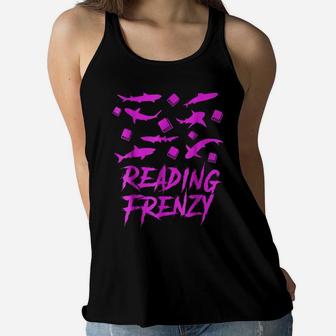 Reading Frenzy Love Books Back To School Girls Teacher Shirt Women Flowy Tank | Crazezy