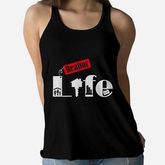 Realtor Life Gift Real Estate Agent Job Title Gifts Women Flowy Tank - Seseable