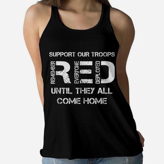 Red Friday Military Shirt Support Our Troops Women, Men,Kids Women Flowy Tank | Crazezy UK