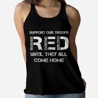Red Friday Military Shirt Support Our Troops Women, Men,Kids Women Flowy Tank | Crazezy CA