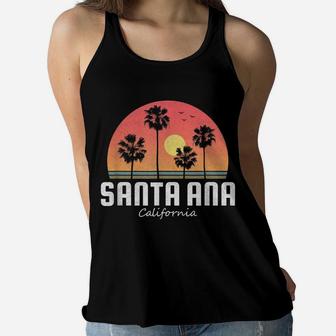 Santa Ana Ca Vintage Gift Retro Women Men Kids Souvenir Women Flowy Tank | Crazezy AU