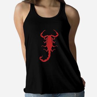 Scorpion For Men Women Teens Kids Red Print Women Flowy Tank | Crazezy AU