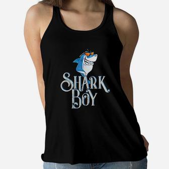 Shark Boy Attack Funny Gift Fin Great White Women Flowy Tank | Crazezy UK