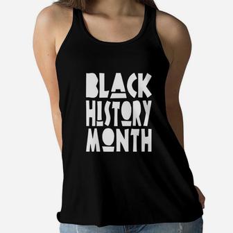 Simple Black History Month Proud Gift Idea Women Flowy Tank - Seseable