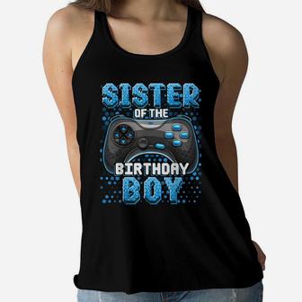 Sister Of The Birthday Boy Matching Video Game Birthday Women Flowy Tank | Crazezy UK