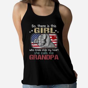 So There Is This Girl Who Kinda Stole My Heart She Calls Me Women Flowy Tank | Crazezy CA