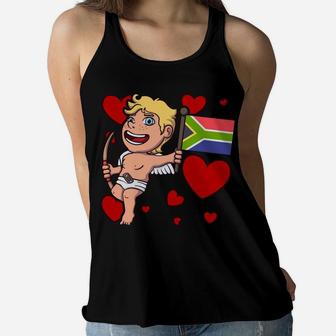 South African Cupid Valentines Day South Africa Gift Women Flowy Tank - Seseable