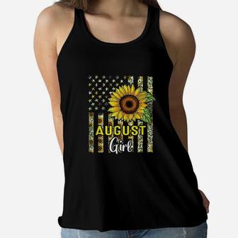 Sunflower Flag August Girl Women Flowy Tank | Crazezy